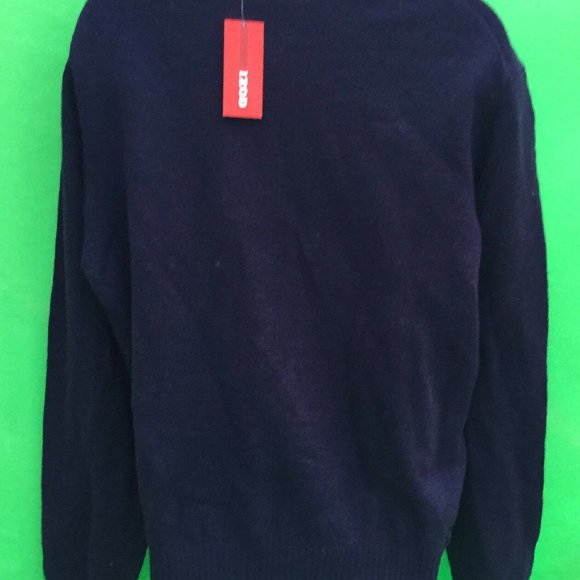 NWT IZOD youth junior men's navy color 75% wool blend sweater junior's size--XXL - Picture 3 of 4